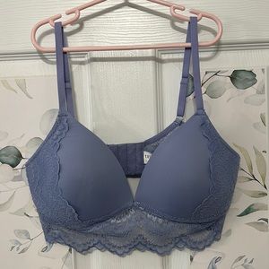 Tranquil & True Periwinkle Lace Light Padding Bralette Size L